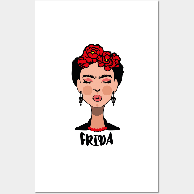 Frida Kahlo fashion woman Wall Art by Tagor_store